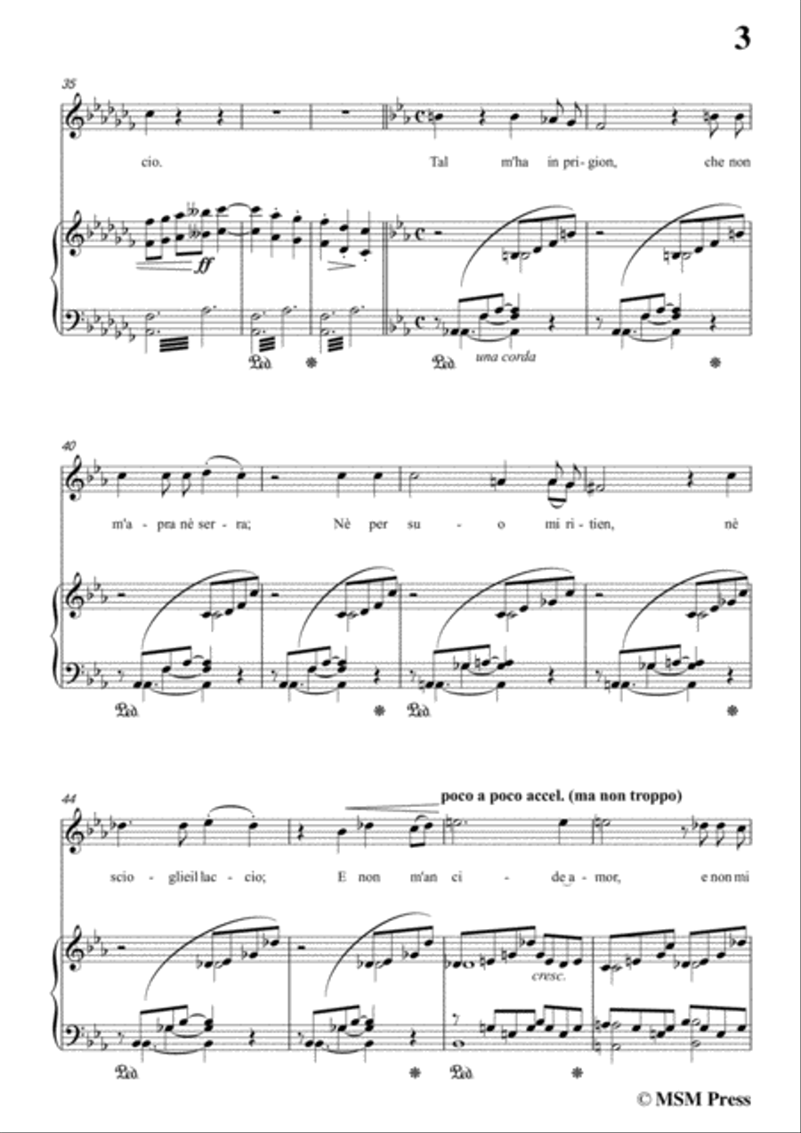 Liszt-Pace non trovo in e minor,for Voice and Piano Voice Solo scores gallery preview page 5