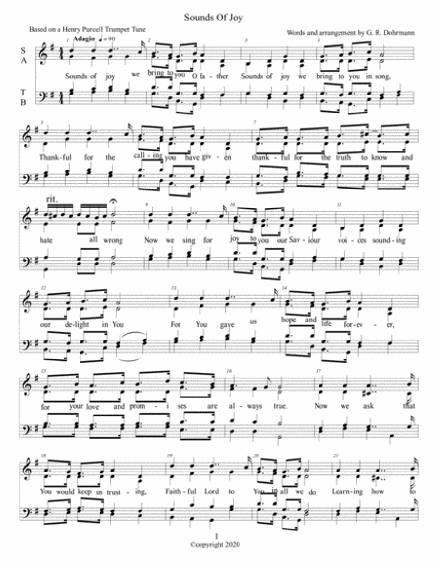 Sounds Of Joy 4-Part scores gallery preview page 1