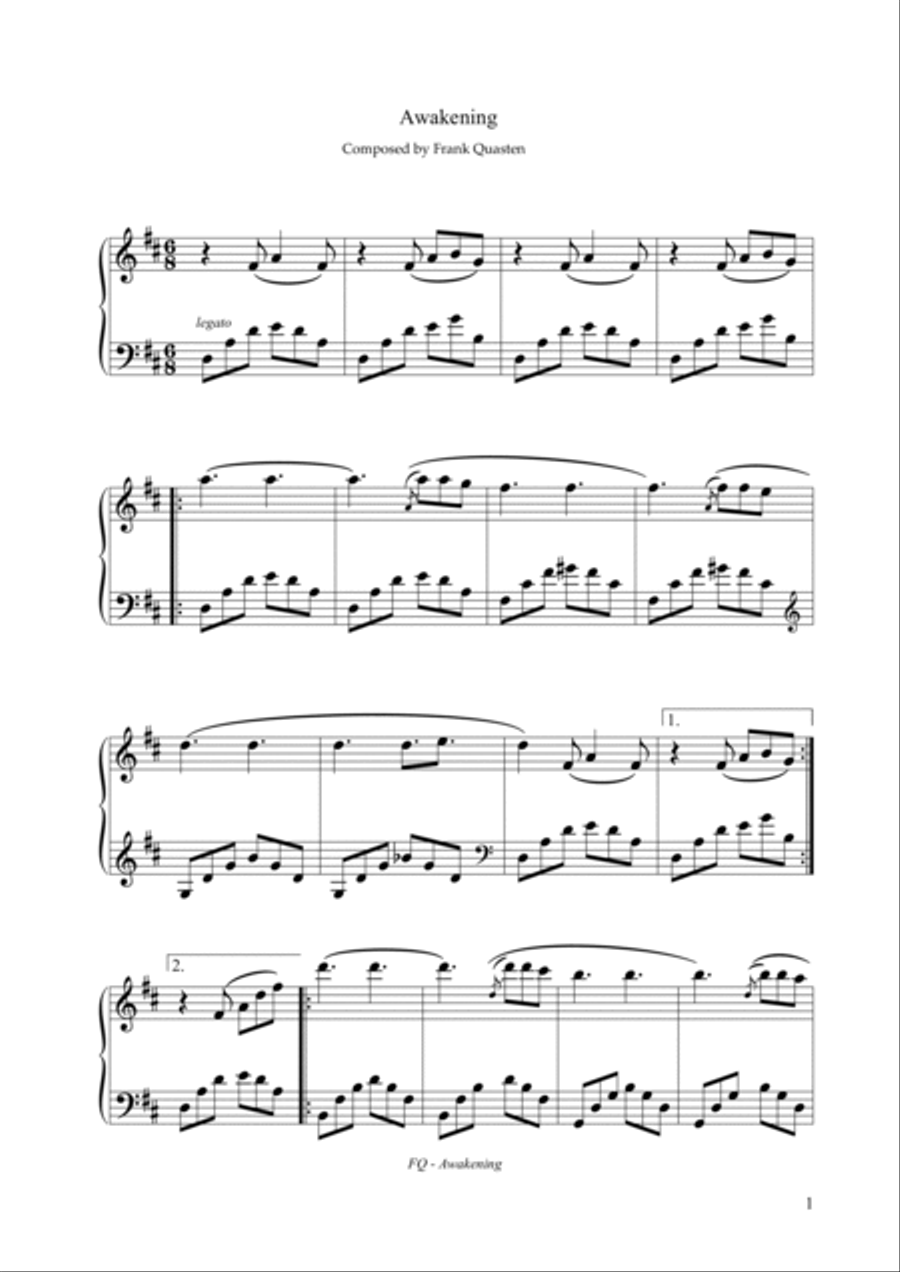 Awakening Awakening Piano Solo scores gallery preview page 2
