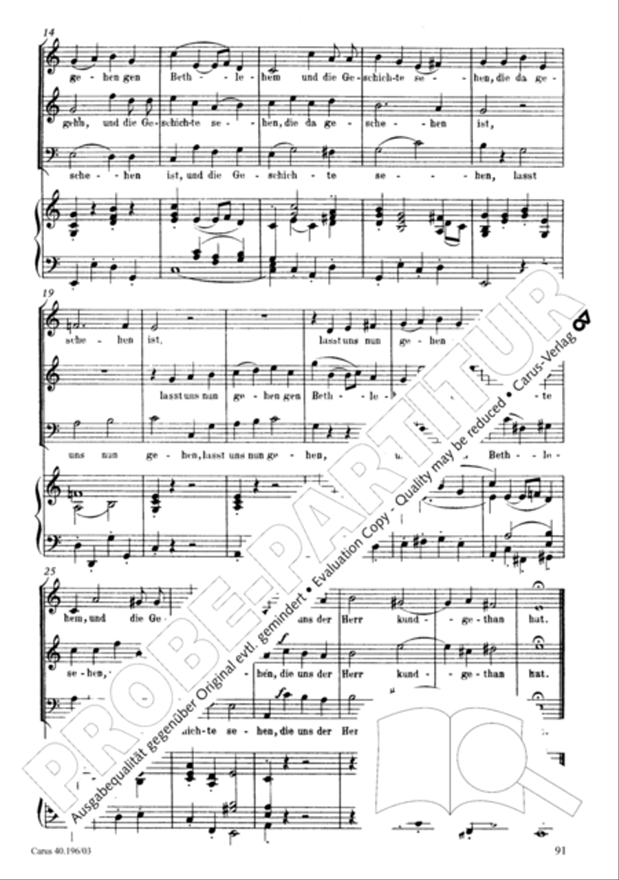 Die Geburt Christi SSA scores gallery preview page 92