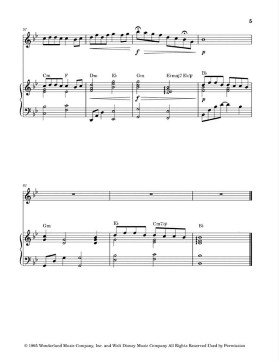 Colors Of The Wind Flute Solo scores gallery preview page 5