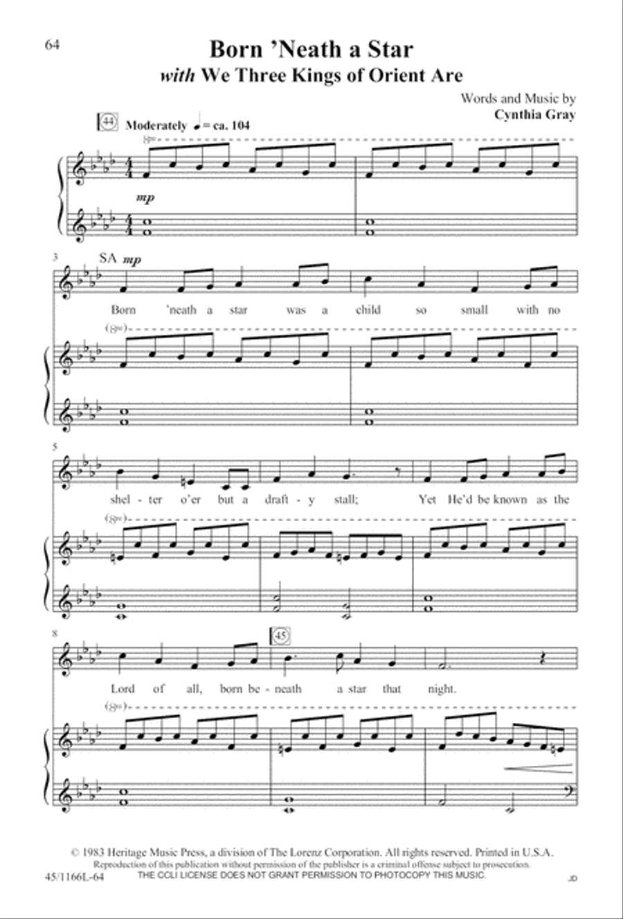 12 Carols for about 12 Singers 3-Part scores gallery preview page 65