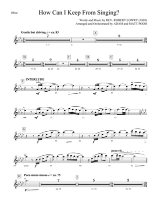 How Can I Keep from Singing (arr. Matt and Adam Podd) - Oboe