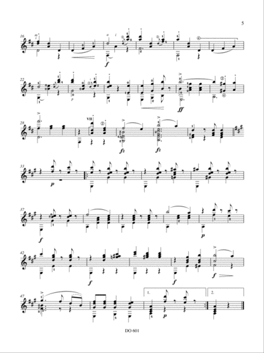 On the Beautiful Blue Danube Classical Guitar scores gallery preview page 5
