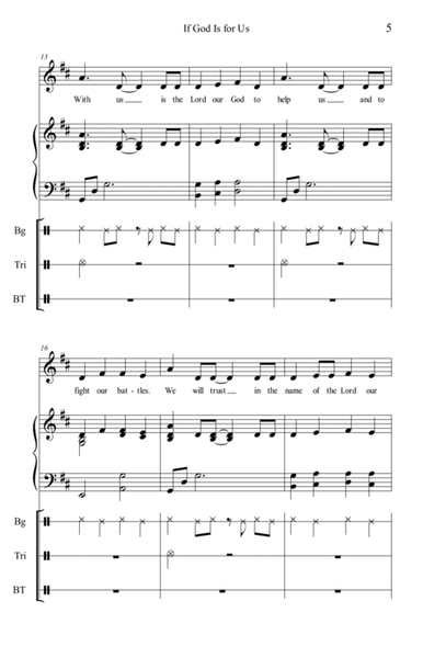 If God Is for Us - DIRECTOR SCORE (Unison, opt. Two-part, Bongos, Triangle, Bell Tree) image number null