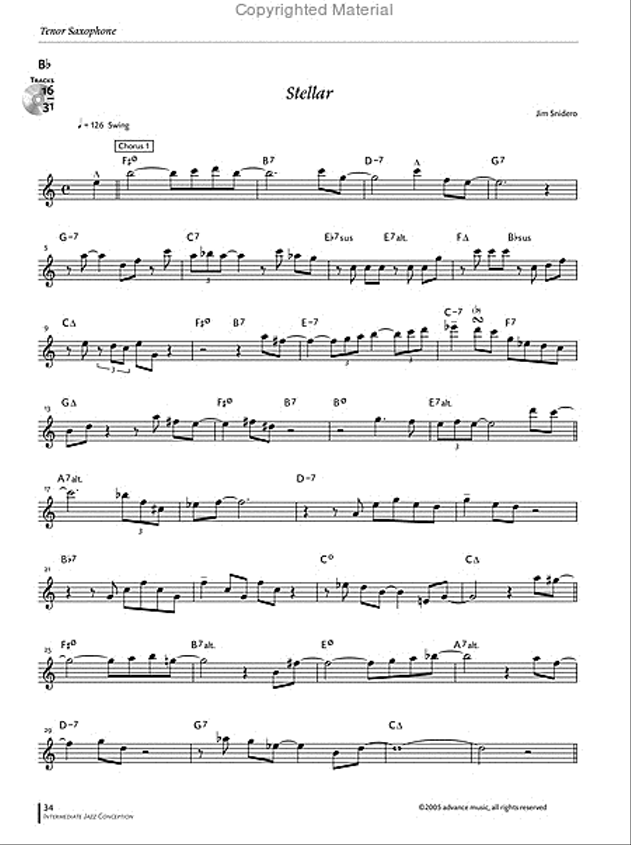 Intermediate Jazz Conception Tenor Saxophone Tenor Saxophone scores gallery preview page 15