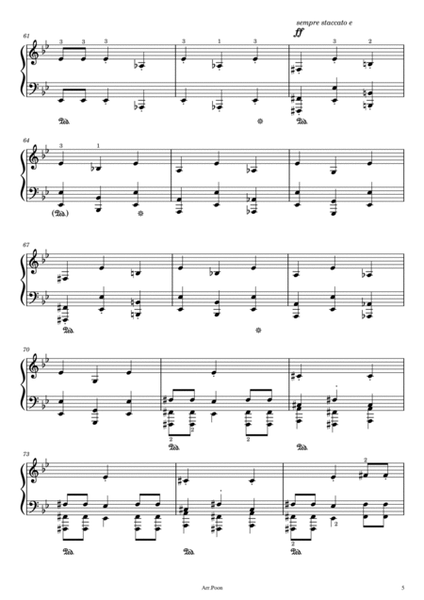 Danse Macabre (Saint-Saëns) - Piano arrangement by Franz Liszt Op.40 S.555 - Original With Fingered image number null