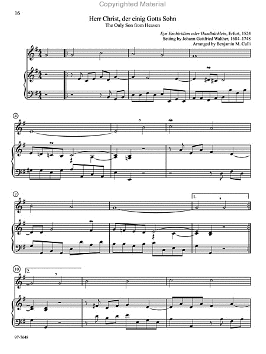 Duo Baroque: Classic Chorale Preludes Arranged for Keyboard and Any Solo Instrument, Vol. 1 Bassoon scores gallery preview page 7