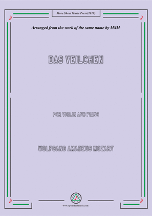 Book cover for Mozart-Das Veilchen, for Violin and Piano