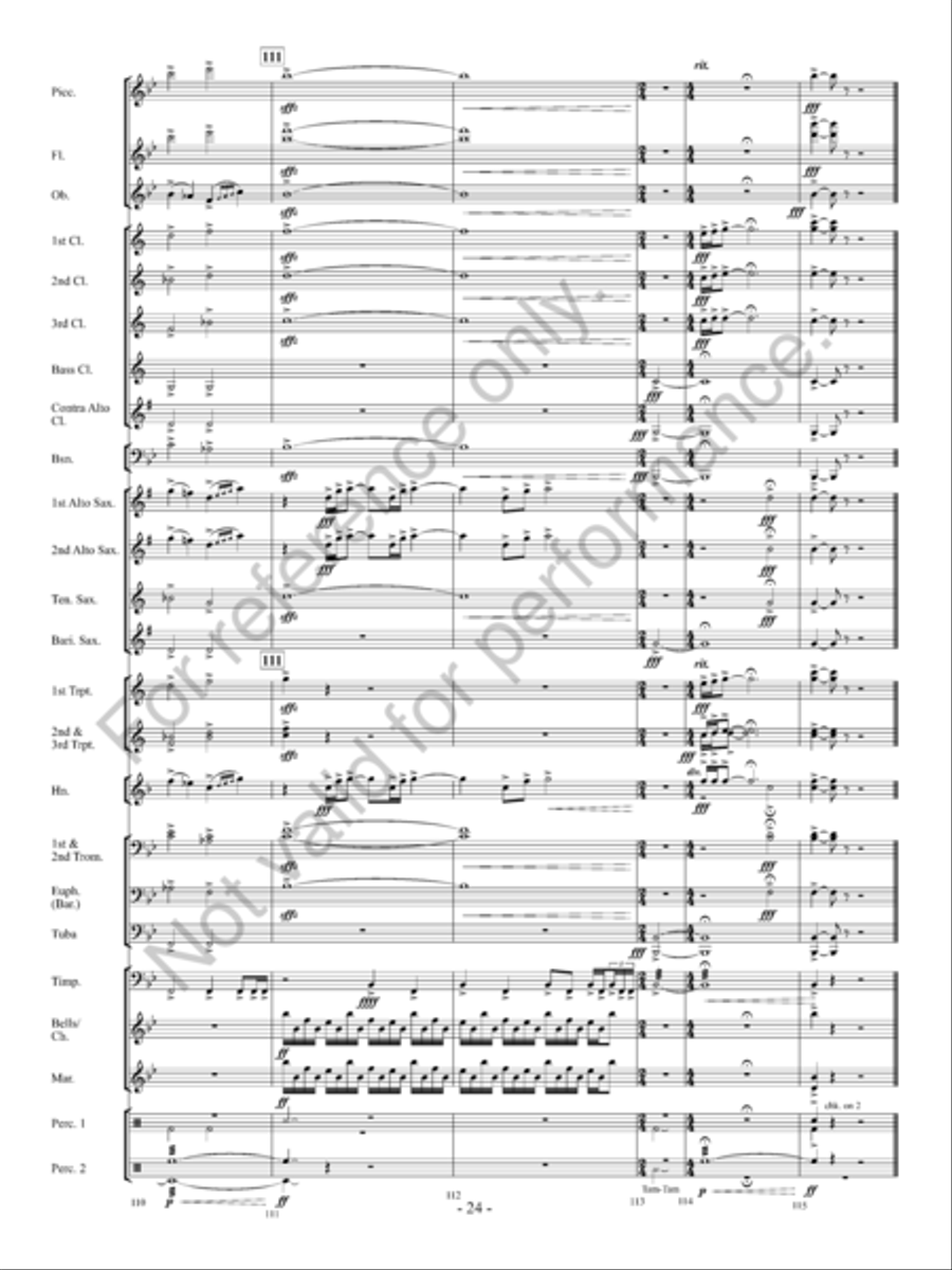 Into The Sunset Concert Band scores gallery preview page 25