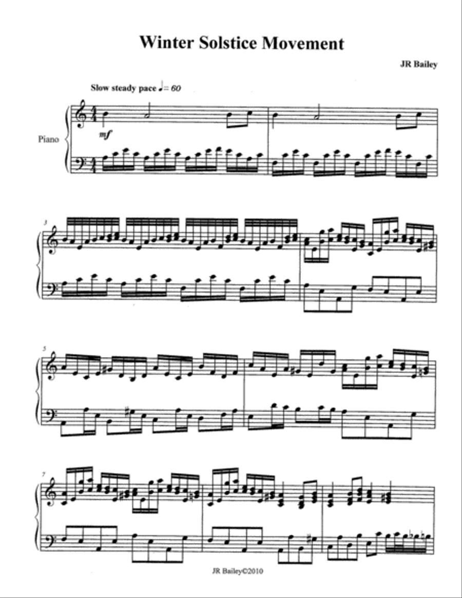 Winter Solstice Movement Winter Solstice Movement Piano Solo scores gallery preview page 1