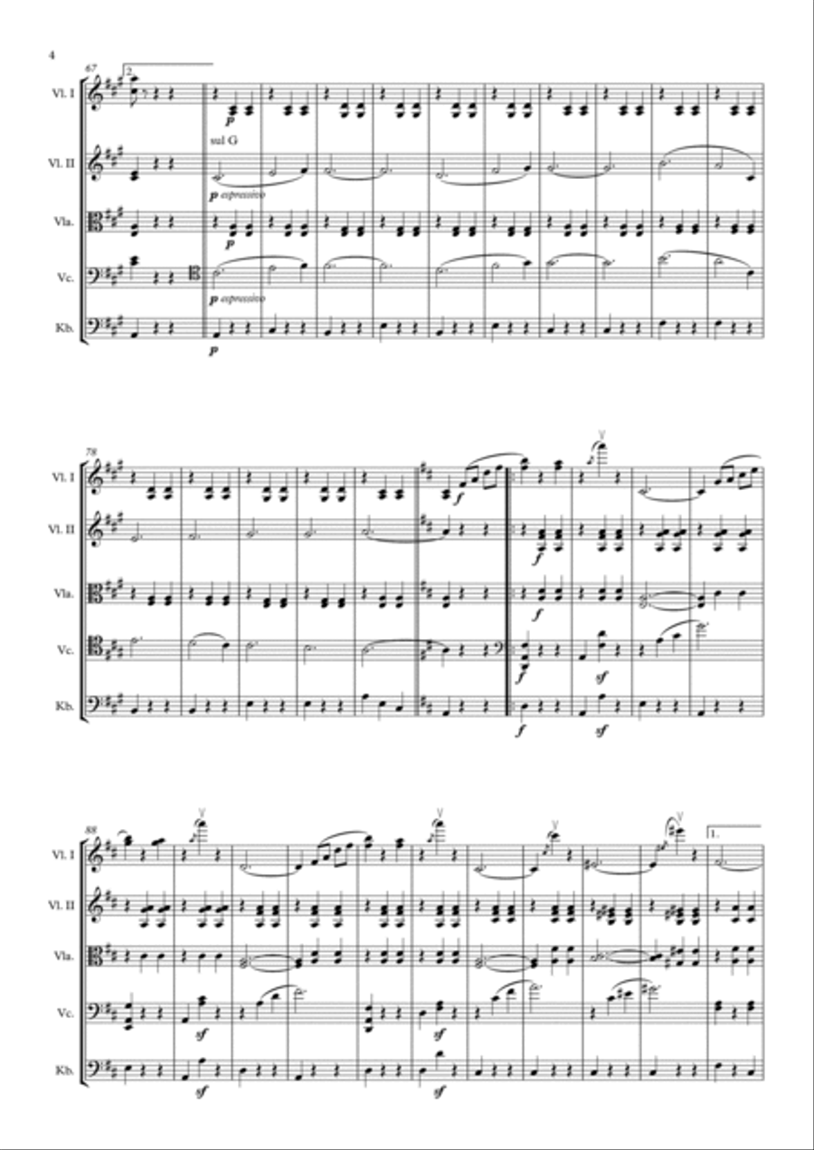 The Skaters Waltz (Les Patineurs) op. 183 String Orchestra scores gallery preview page 4