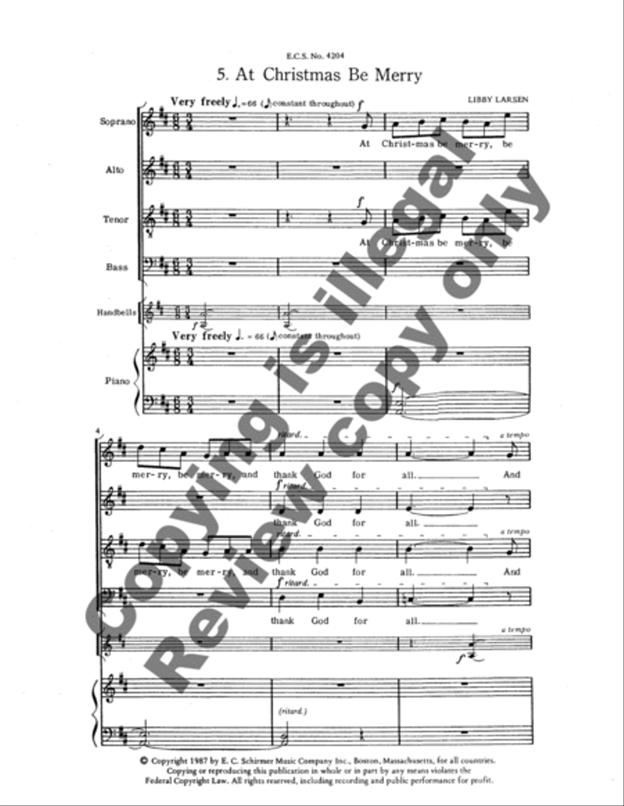 Ringeltänze 5. At Christmas Be Merry 4-Part scores gallery preview page 7
