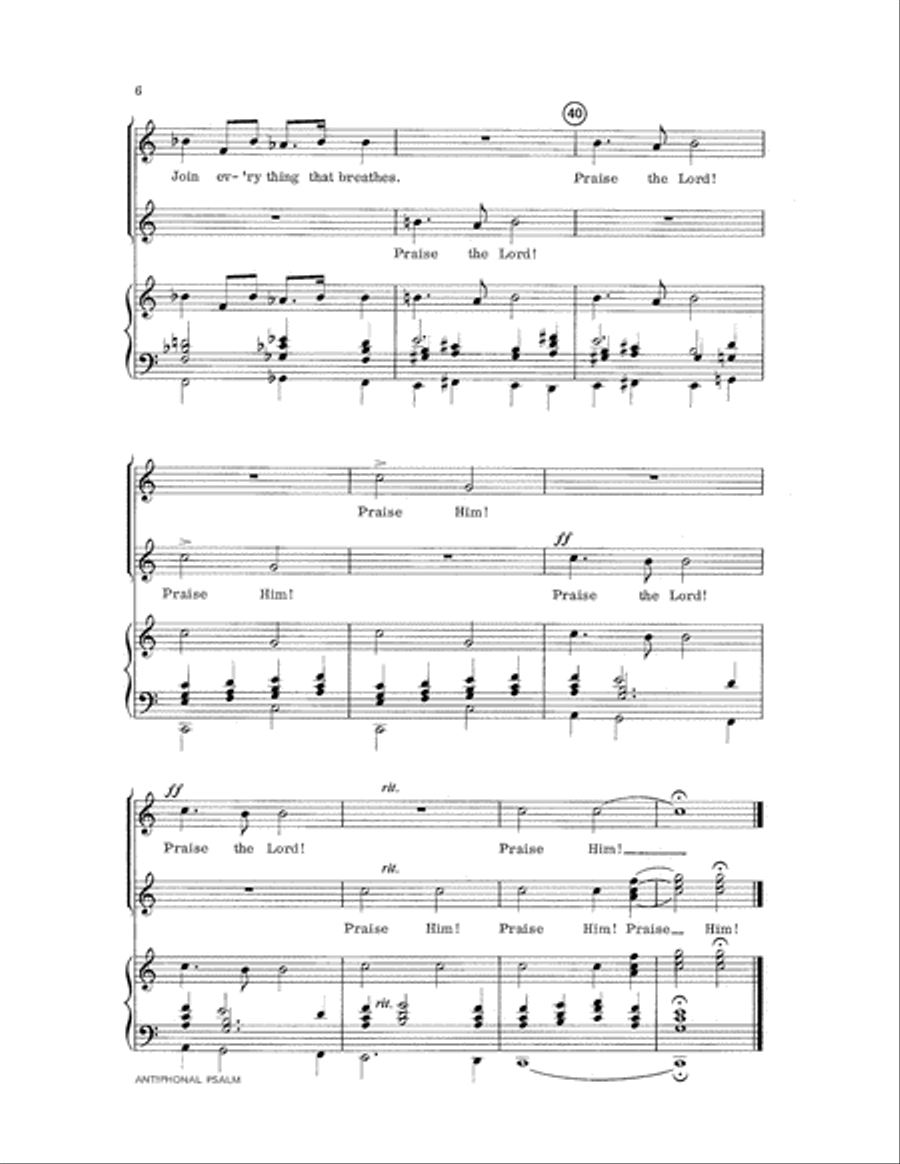 Antiphonal Psalm Choir scores gallery preview page 6