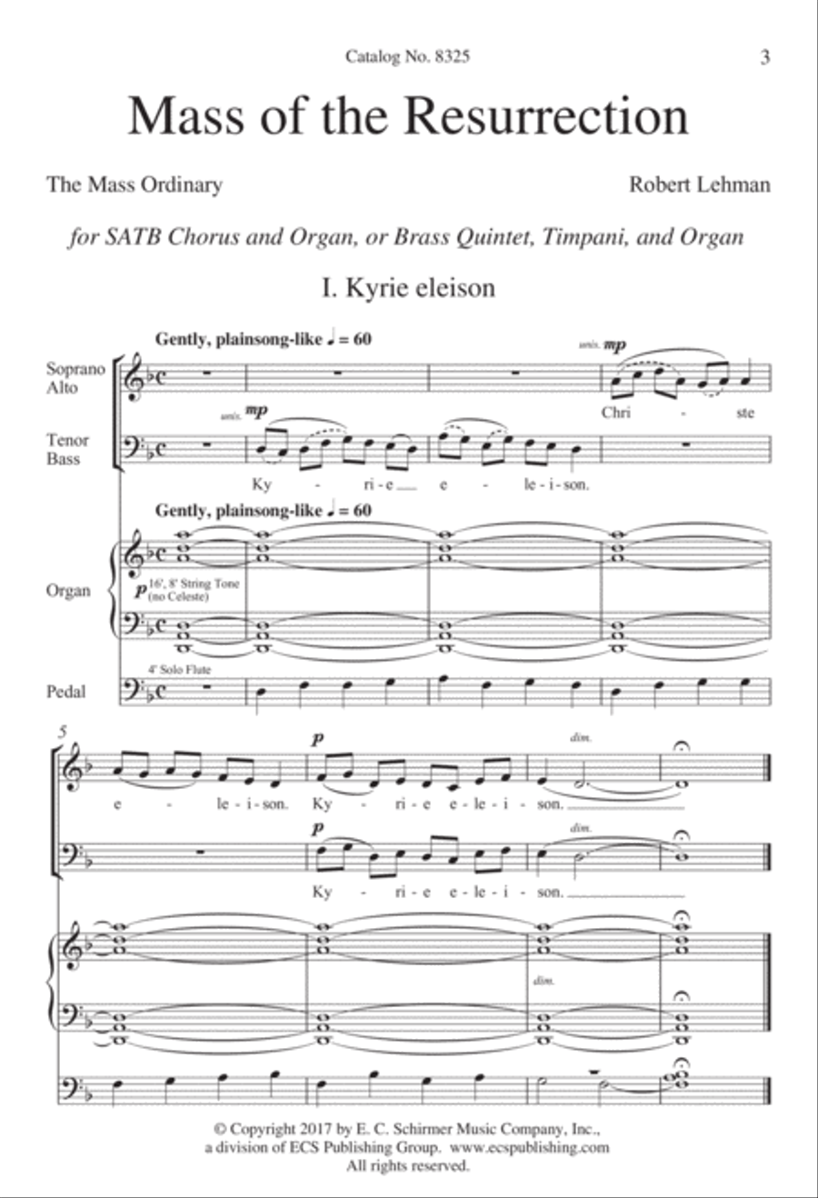 Mass of the Resurrection Mass of the Resurrection 4-Part scores gallery preview page 3