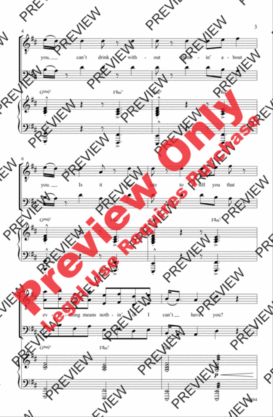 If I Can't Have You Men's Choir scores gallery preview page 3