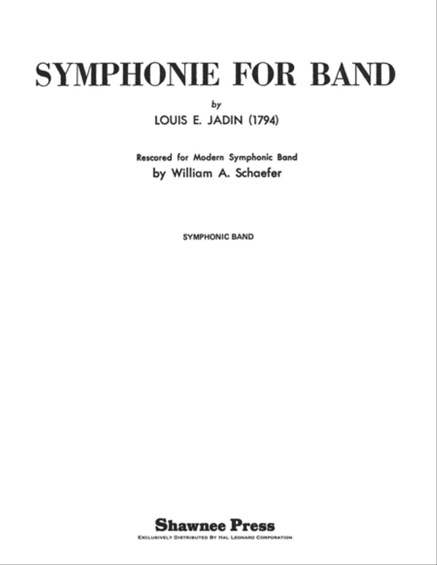 Symphonie for Band Concert Band scores gallery preview page 1
