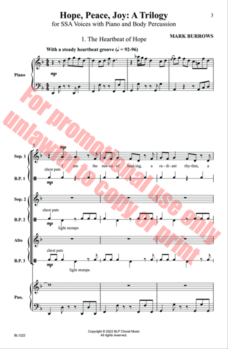 Hope, Peace, Joy: A Trilogy Choir scores gallery preview page 4
