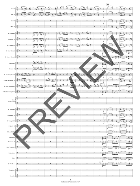 Fantasia on "Greensleeves" (Symphonic Series) - Full Score Only image number null