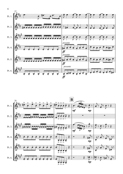 Brass Sextet - Mozart - Eine Kleine Nachtmusik - 1st Mvt. image number null