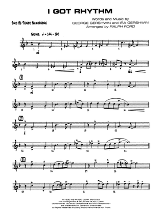 I Got Rhythm: 2nd B-flat Tenor Saxophone