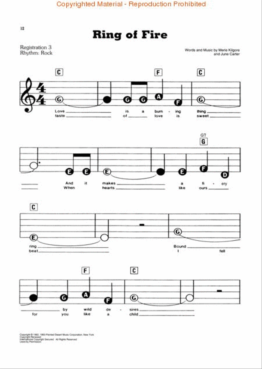 Walk the Line Electronic Keyboard scores gallery preview page 4