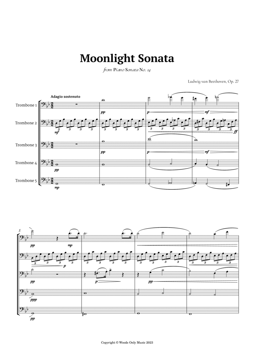 Moonlight Sonata by Beethoven for Trombone Quintet image number null