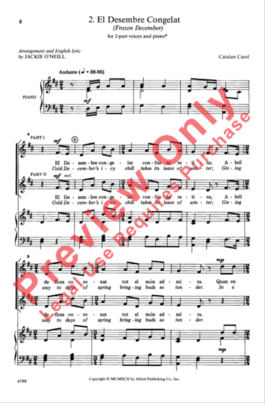 Two Catalan Carols 2-Part scores gallery preview page 8