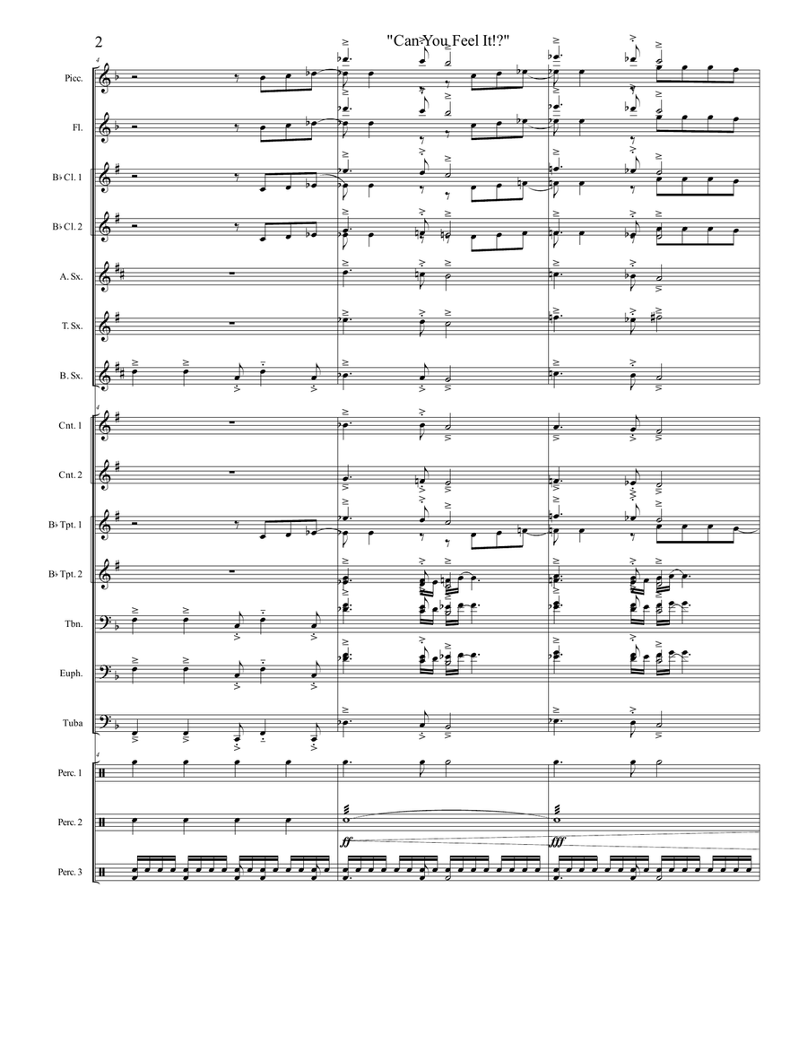 Can You Feel It Can You Feel It Marching Band scores gallery preview page 2