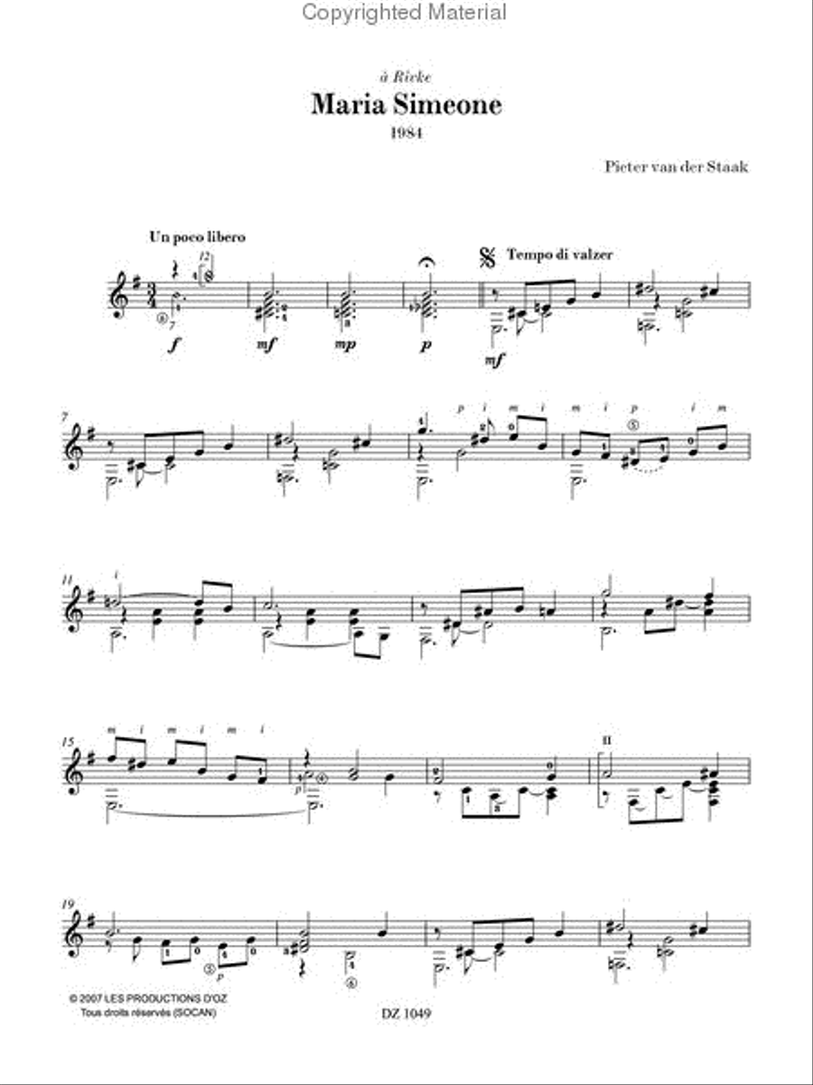 Oeuvres pour guitare seule Classical Guitar scores gallery preview page 2