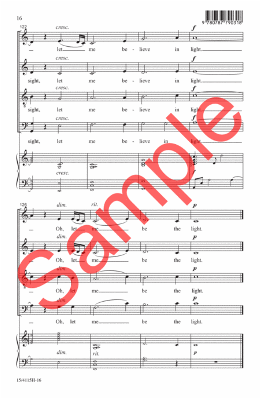 Let Me Believe Let Me Believe 4-Part scores gallery preview page 16