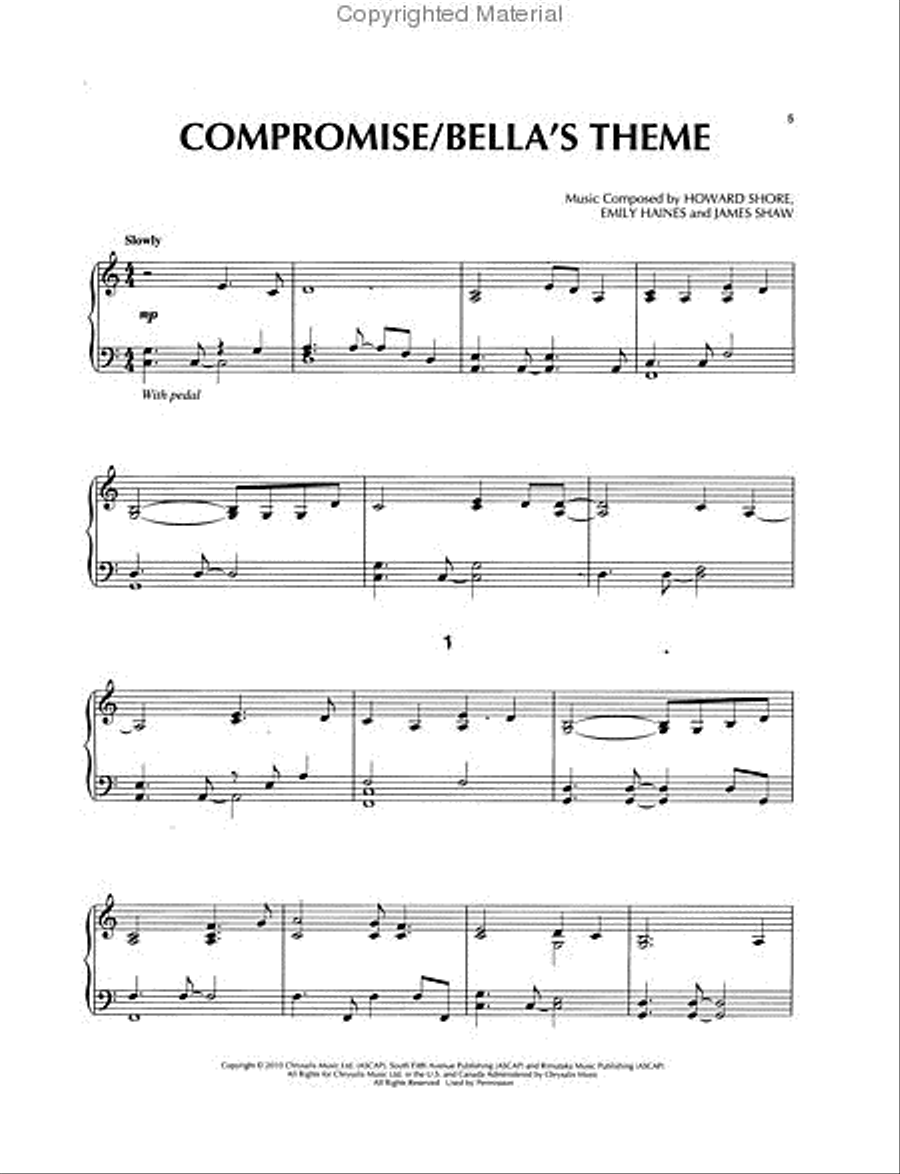 The Twilight Saga - Eclipse Piano Solo scores gallery preview page 2