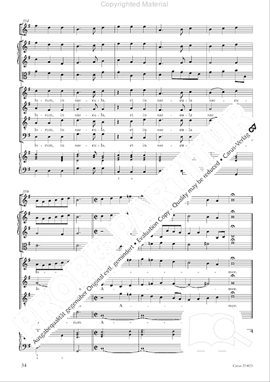 Magnificat in G SATTB scores gallery preview page 36