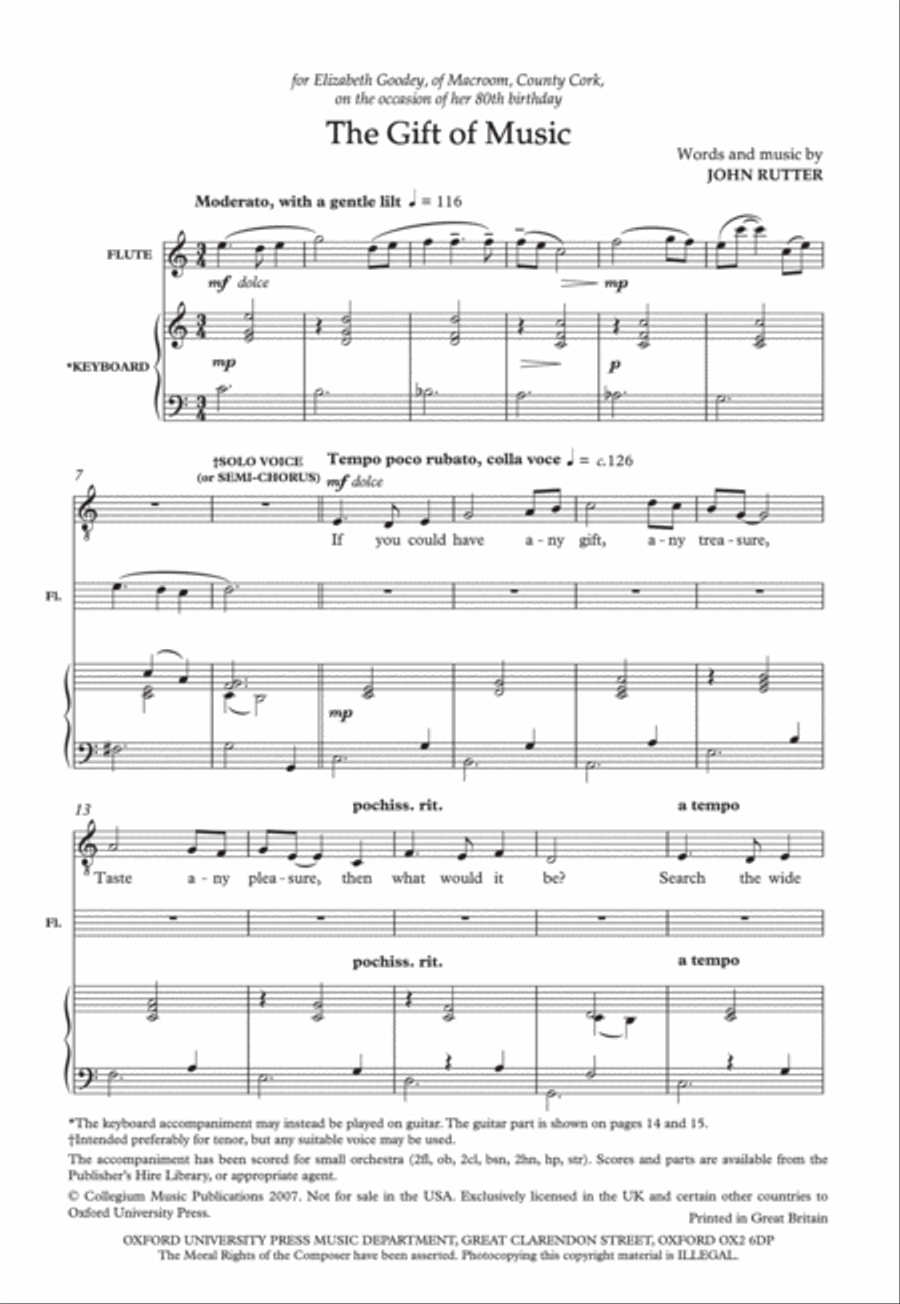 The Gift of Music The Gift of Music 4-Part scores gallery preview page 2