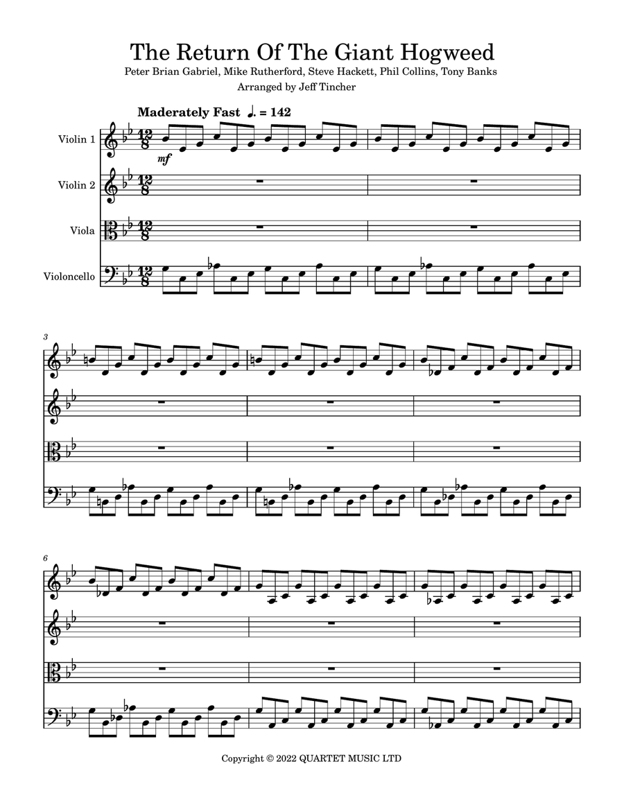 The Return Of The Giant Hogweed String Quartet scores gallery preview page 2