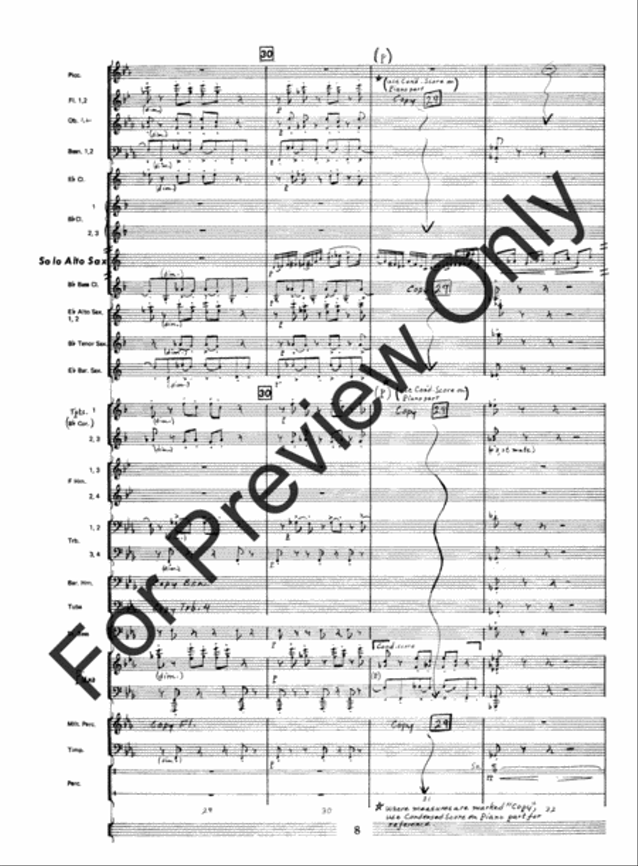 Fantasia For Alto Saxophone Concert Band Concert Band scores gallery preview page 10