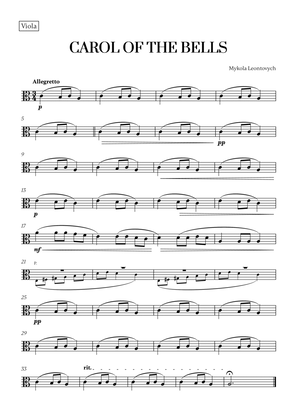 Carol of the Bells (Very Easy/Beginner) - A minor (for Viola)
