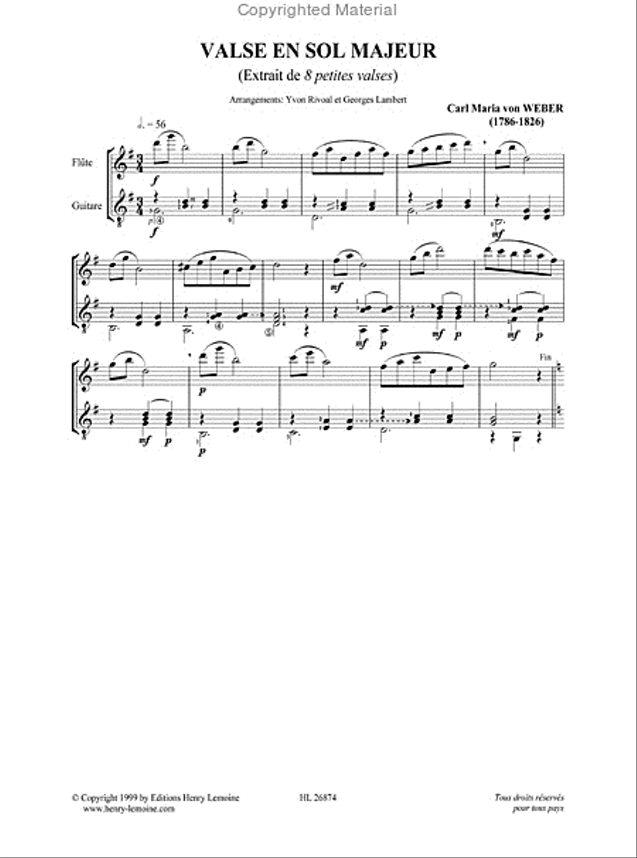 Petites Valses (8) Flute scores gallery preview page 8