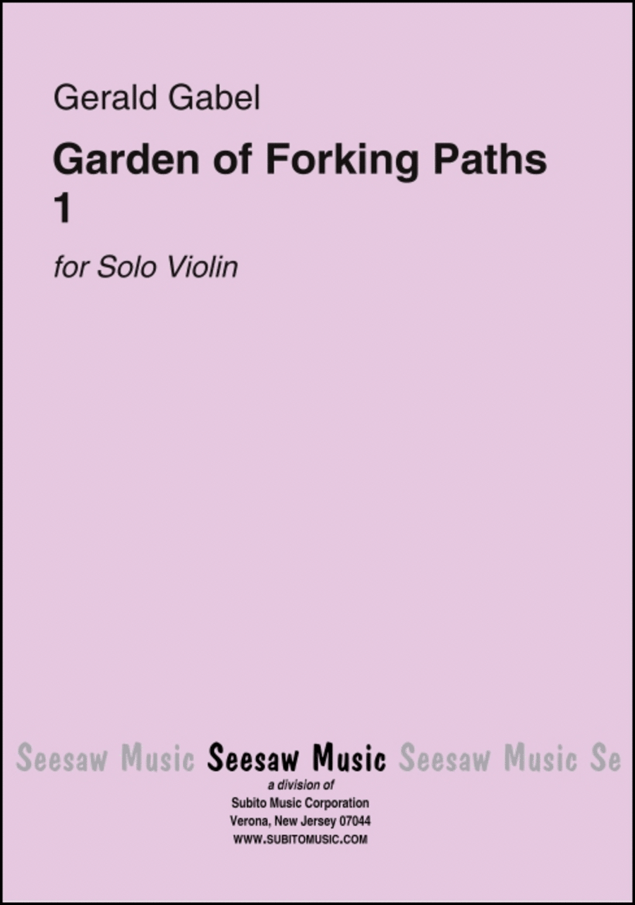 Garden of Forking Paths 1 Violin Solo scores gallery preview page 1