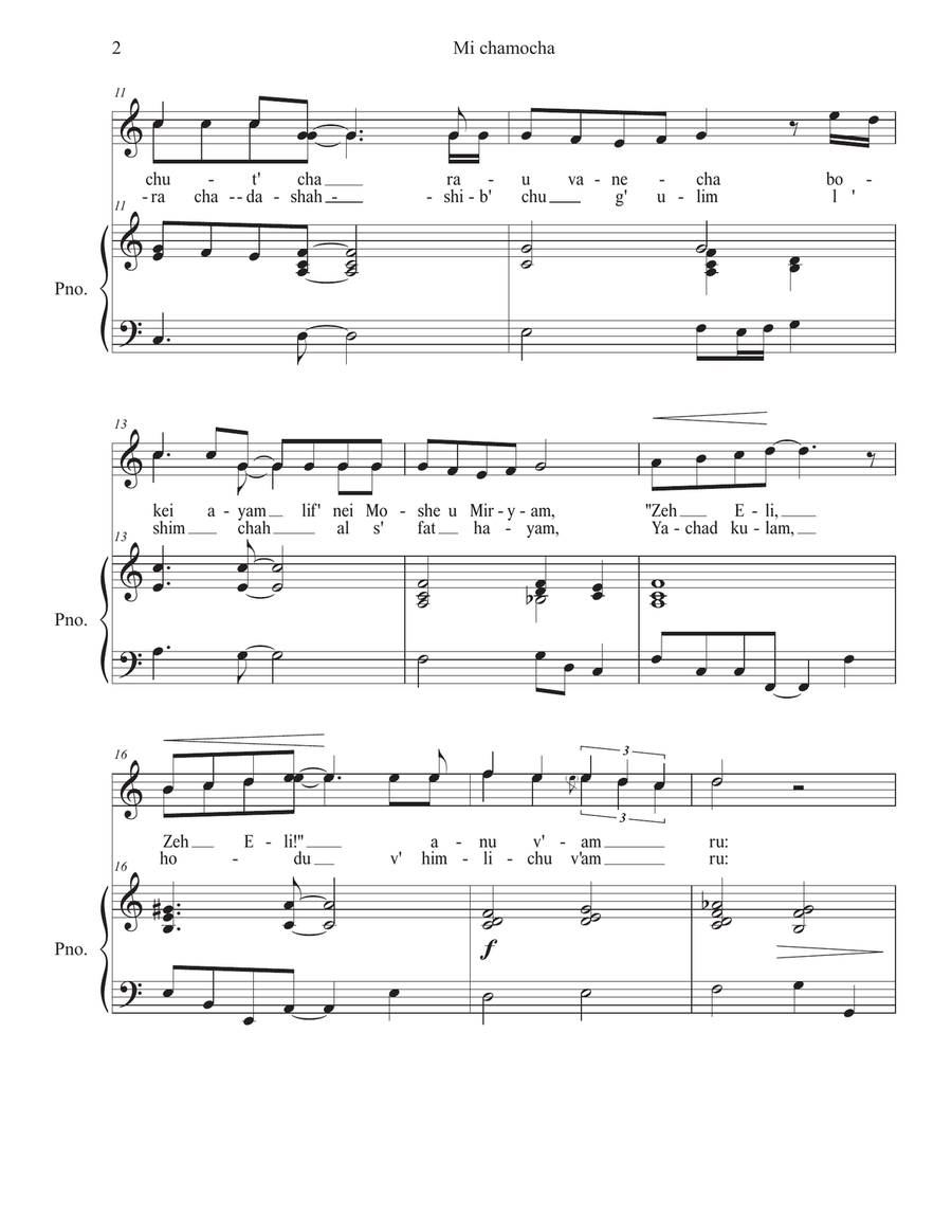 Mi chamocha, high key Mi chamocha, high key Voice scores gallery preview page 2