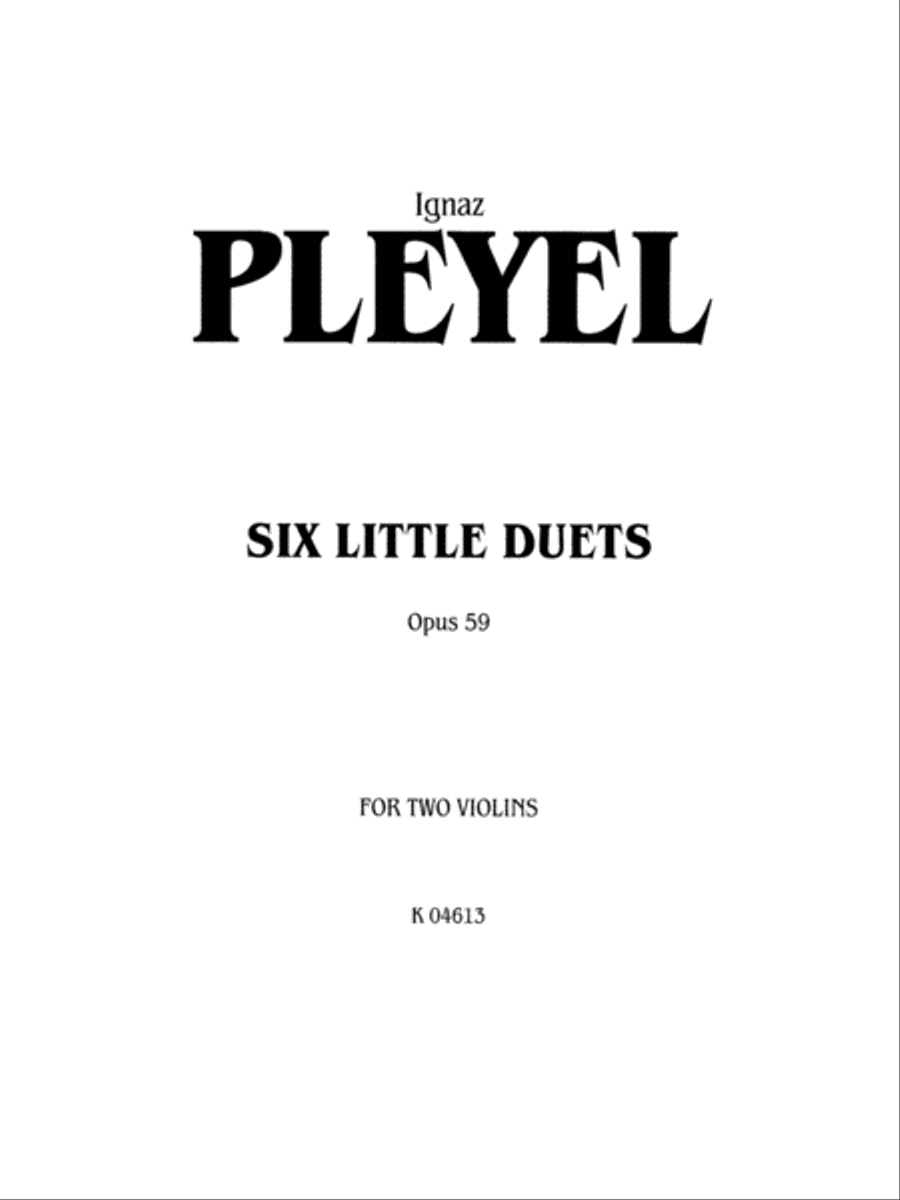 6 Little Duets Op.59 - 2 Violins