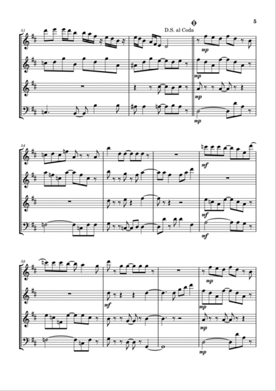 Fly By Night Fly By Night Woodwind Quartet scores gallery preview page 6