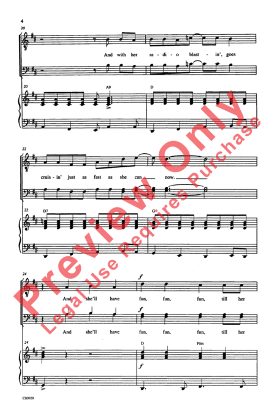 Fun, Fun, Fun Men's Choir scores gallery preview page 4
