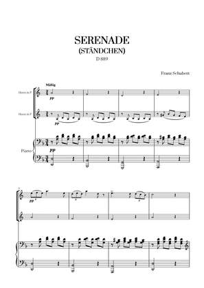 F. Schubert - Serenade (Ständchen) (D 889) (for French Horn Duet and Piano)