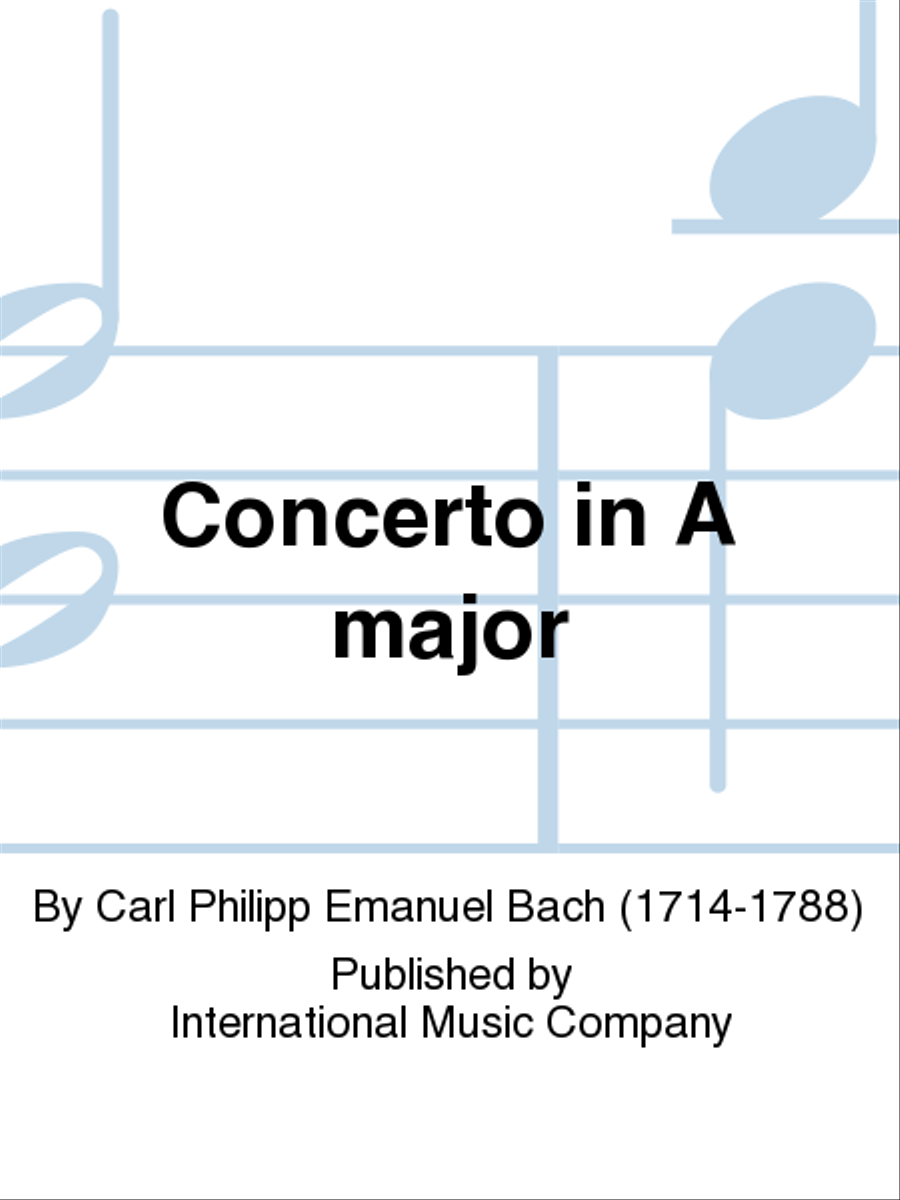 Concerto In A Major Flute Solo scores gallery preview page 1