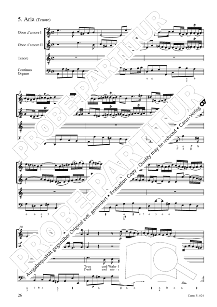 A conscience pure (Ein ungefarbt Gemute) 4-Part scores gallery preview page 27
