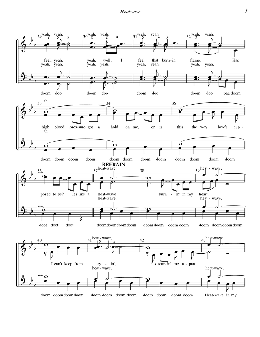 Heatwave (love Is Like A Heatwave) SSAA scores gallery preview page 3