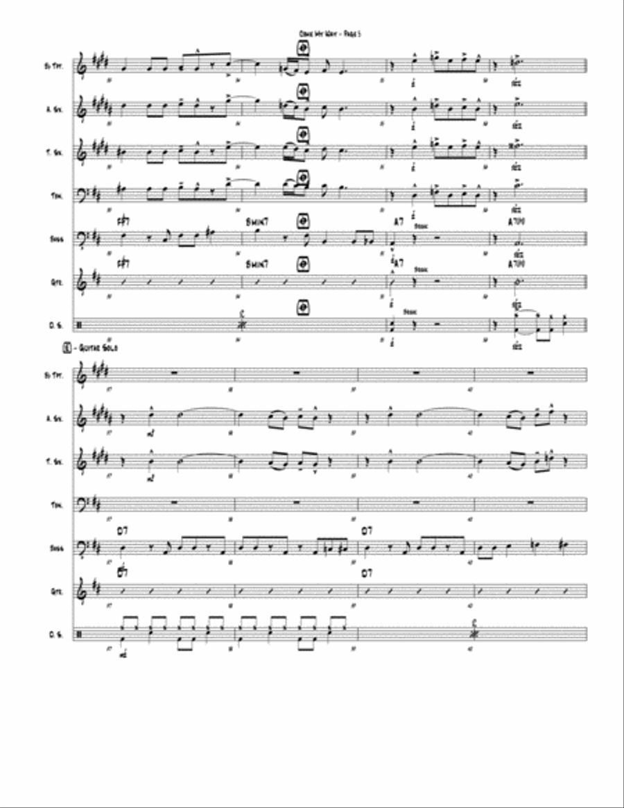 Come My Way (septet version / Blowholes) Jazz Ensemble scores gallery preview page 5