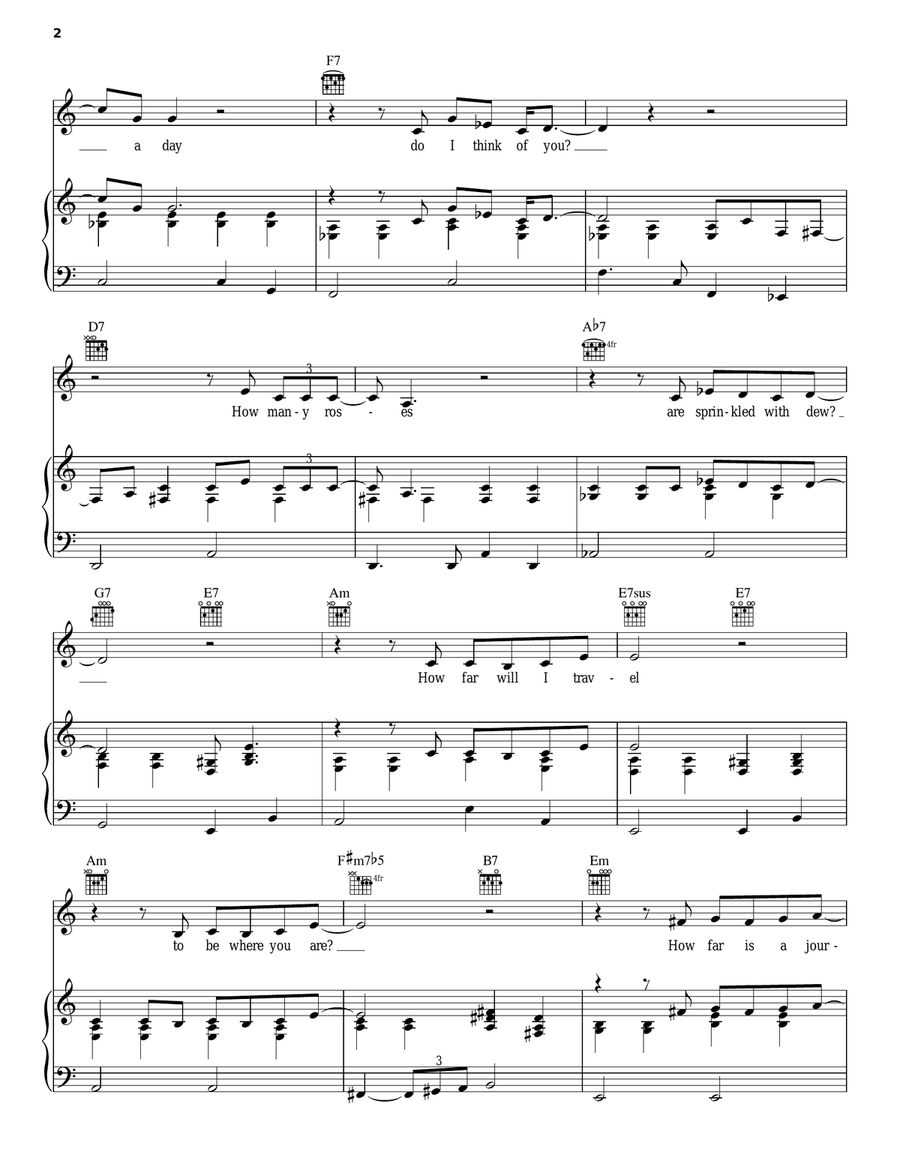 How Deep Is The Ocean (How High Is The Sky) Piano, Vocal, Guitar scores gallery preview page 2