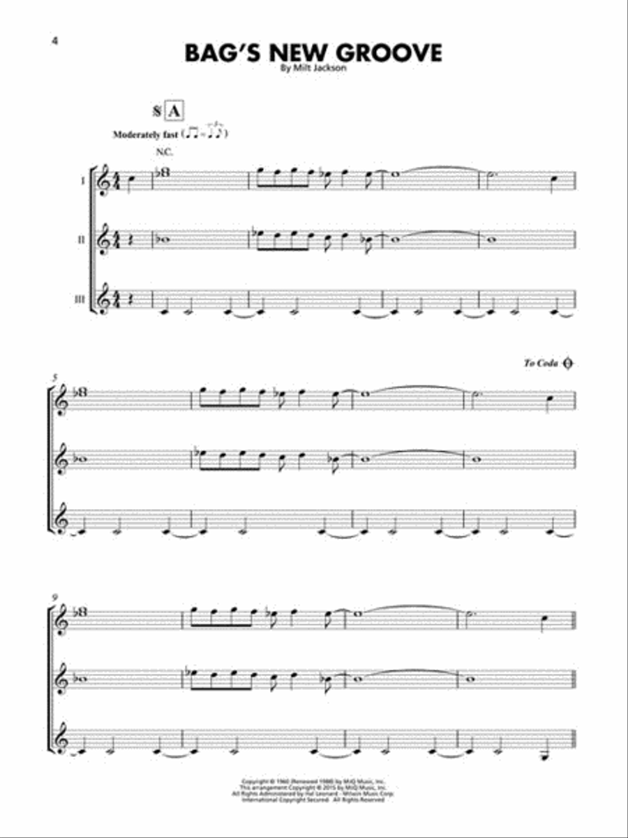 Jazz Classics Jazz Classics Guitar Ensemble scores gallery preview page 4